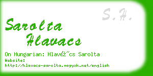 sarolta hlavacs business card